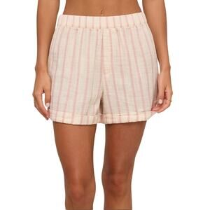 Z Supply Morning Stripe Shorts - NWT Women's Large Bone